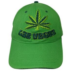 Las Vegas Slideback Baseball Cap Green One Size Adjustable Embroidered SNCO